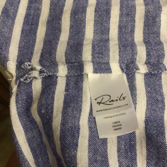 NWOT Rails Isabelle Off Shoulder Top in Parisian Blue Size Large - Picture 10 of 11